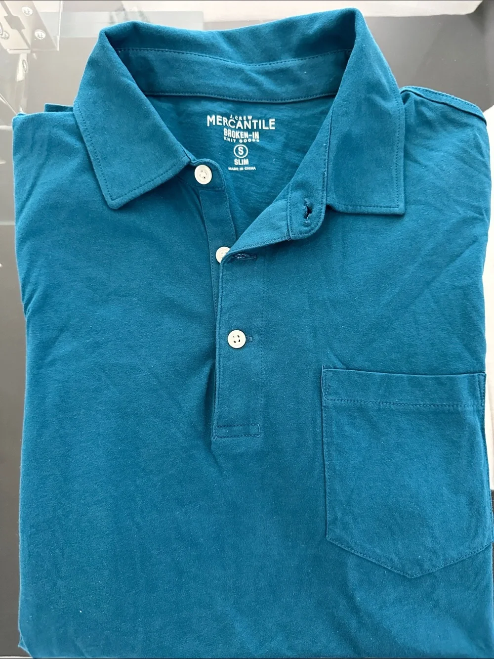 J. Crew Teal Polo Shirt with Chest Pocket